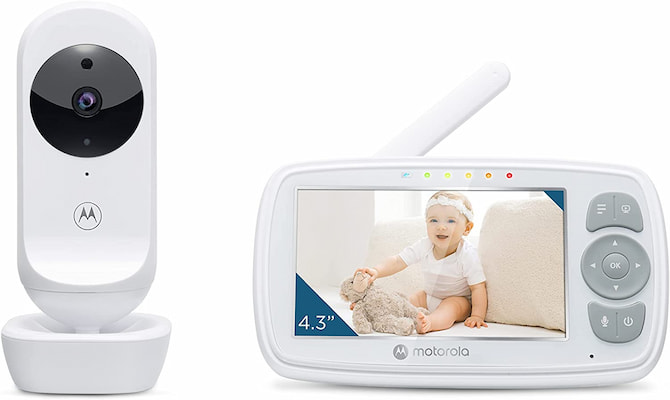 Baby Monitor Remido Video Baby Monitor e Audio con 3,2 Baby Camera Monitor con Modalità VOX Comunicazione Bidirezionale Visione Notturna Sveglia 
